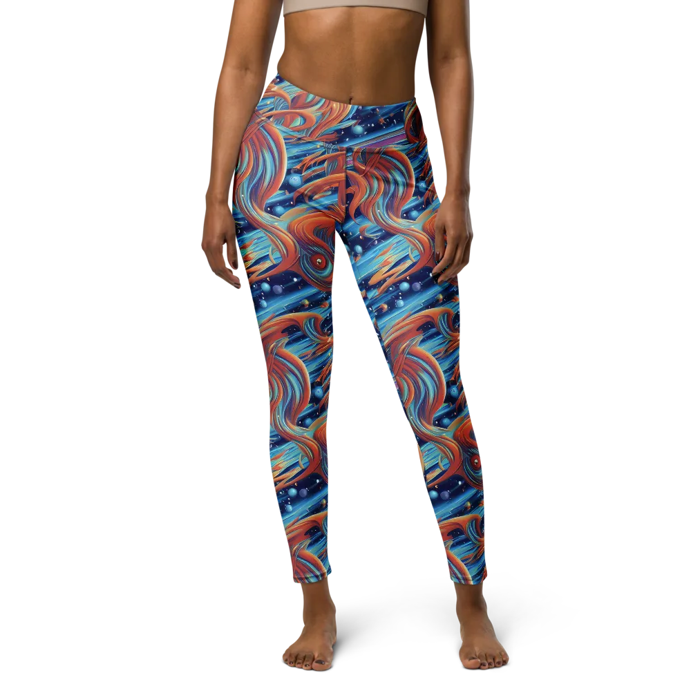 Orbit Flame on Yoga Leggings — Front