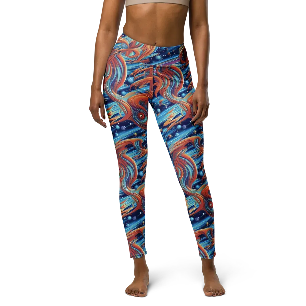 Orbit Flame on Yoga Leggings — Front