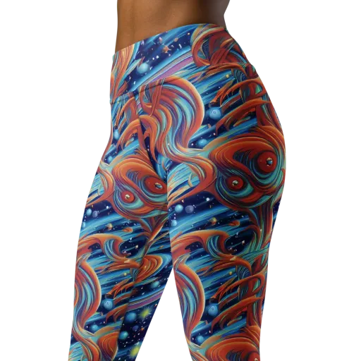 Orbit Flame on a Yoga Leggings