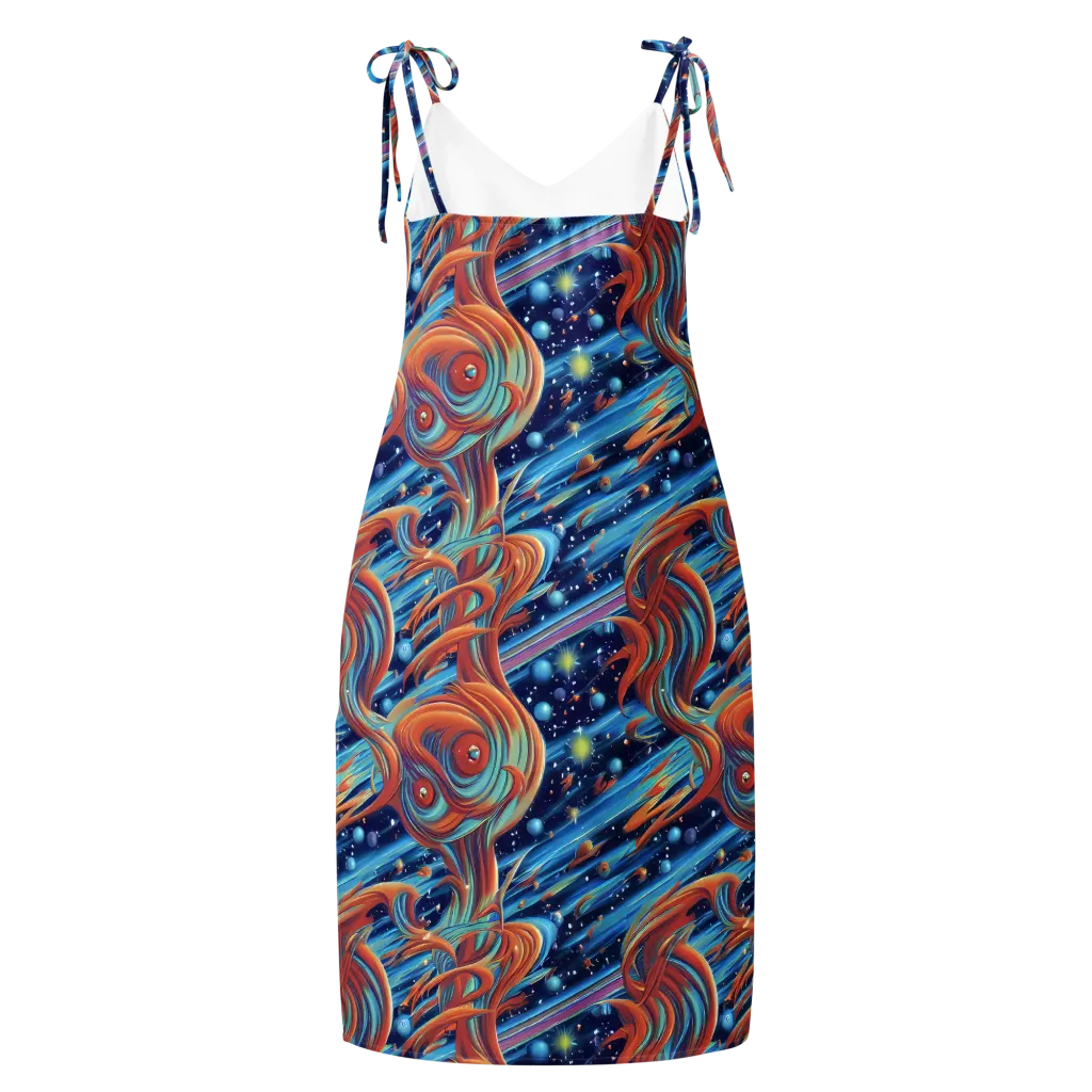 Orbit Flame on Slip Dress — Back
