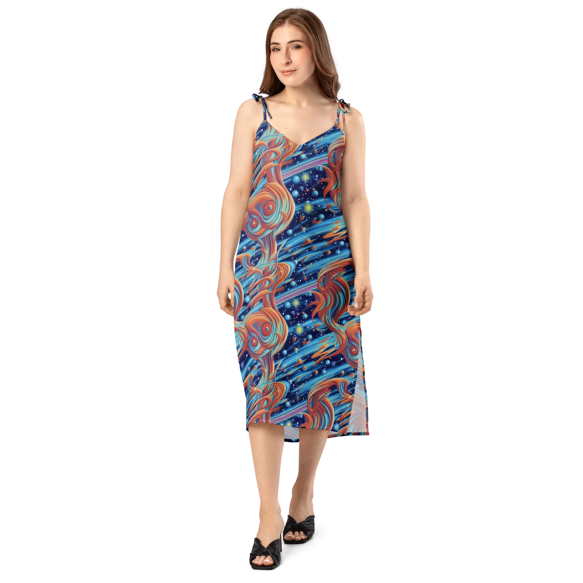 Orbit Flame on Slip Dress — Front