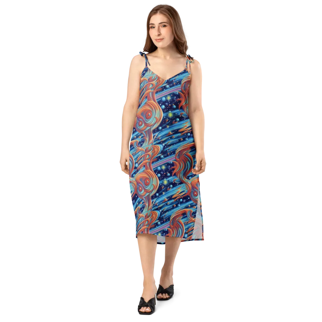 Orbit Flame on Slip Dress — Front