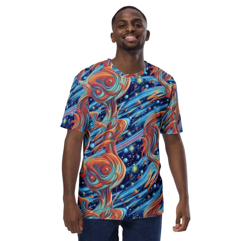 Orbit Flame on Men's Crew Neck T-Shirt — Front