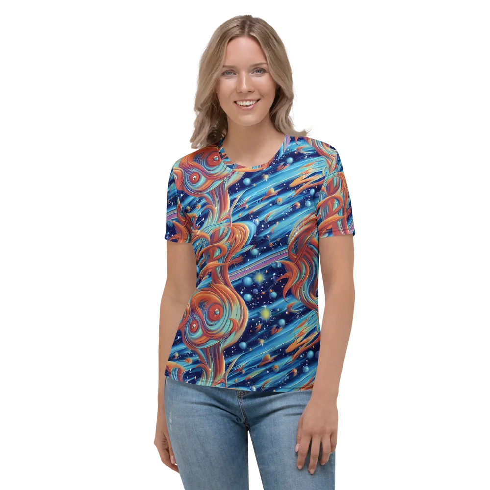 Orbit Flame on Women's Crew Neck T-Shirt — Front