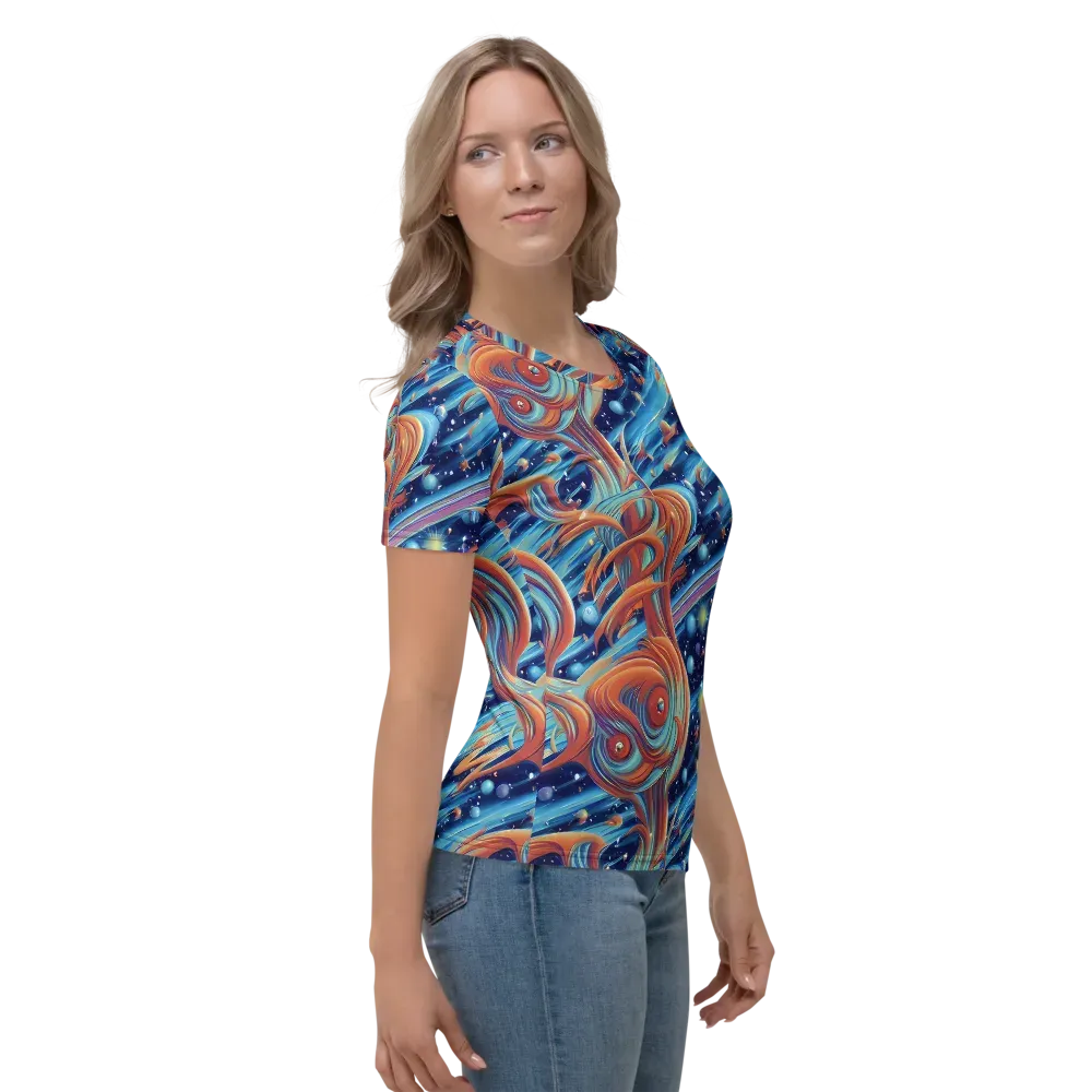 Orbit Flame on Women's Crew Neck T-Shirt — Right