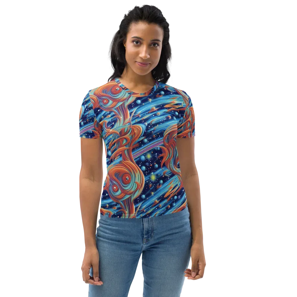 Orbit Flame on Women's Crew Neck T-Shirt — Front