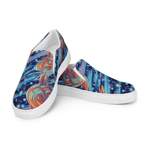 Orbit Flame on a Men's Slip-On Canvas Shoes