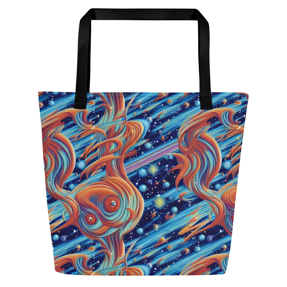 Orbit Flame on Large Tote Bag W/ Pocket — Front