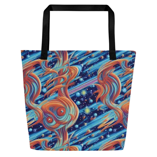 Orbit Flame on a Large Tote Bag W/ Pocket