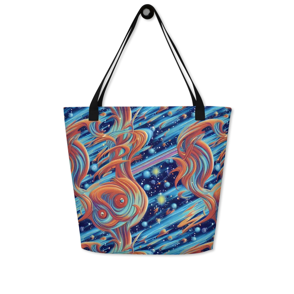 Orbit Flame on Large Tote Bag W/ Pocket — Front