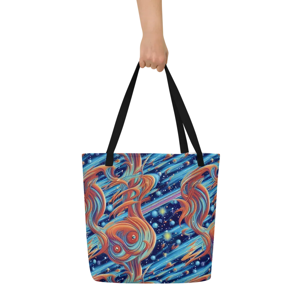 Orbit Flame on Large Tote Bag W/ Pocket — Front
