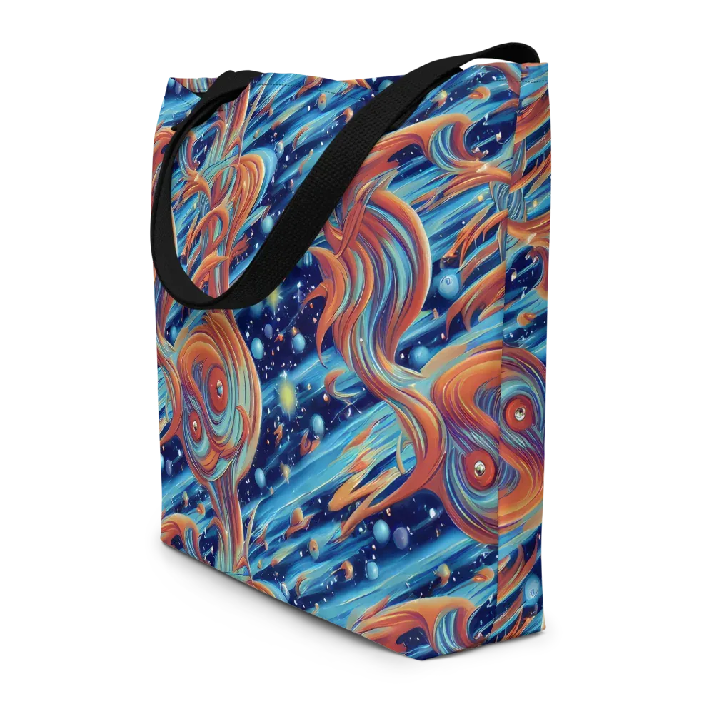Orbit Flame on Large Tote Bag W/ Pocket — Front