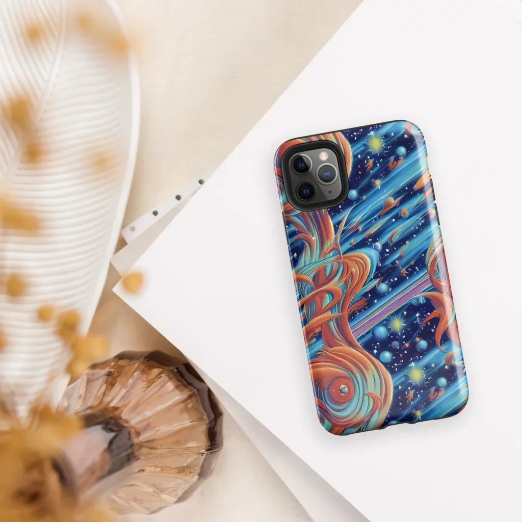 Orbit Flame on Tough Case for iPhone® — Front