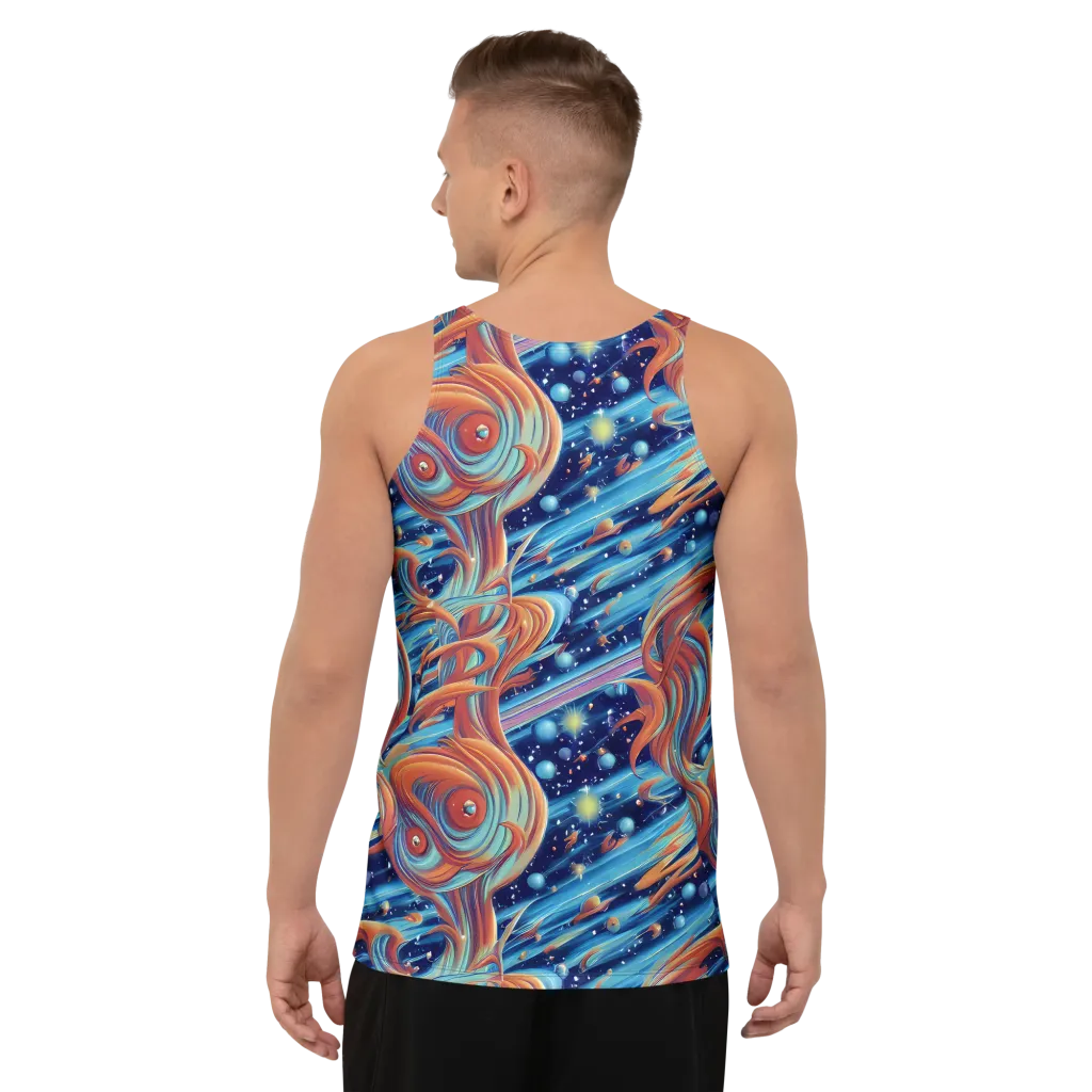 Orbit Flame on Men's Tank Top — Back