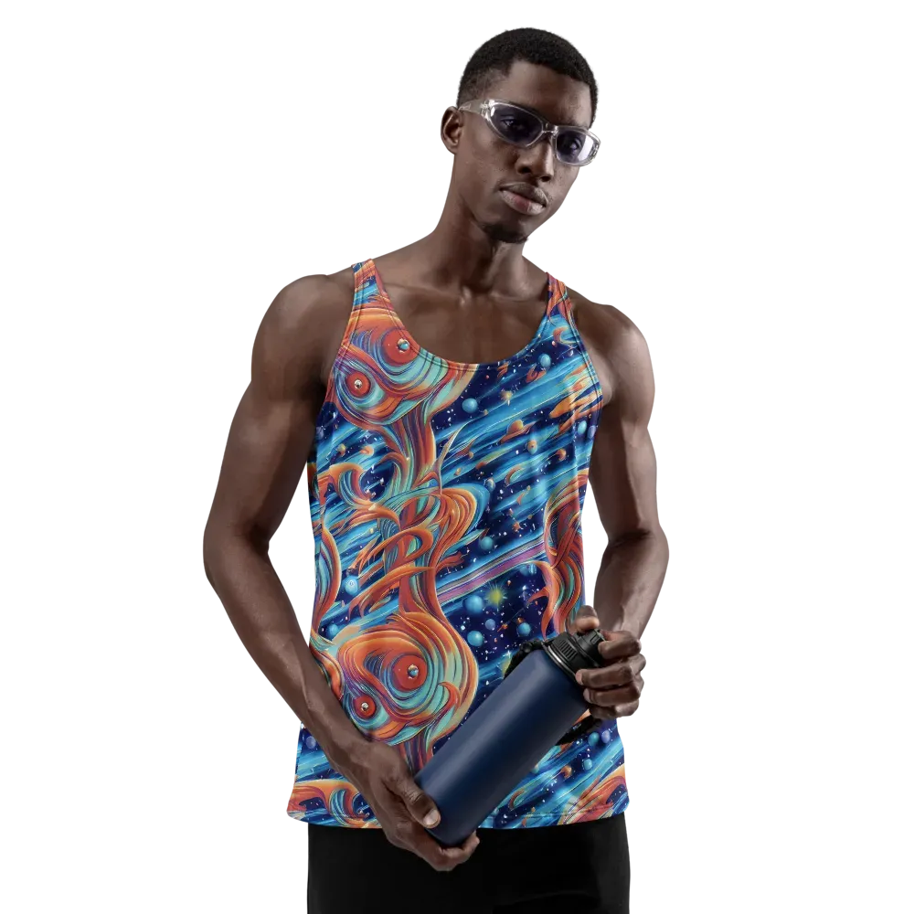Orbit Flame on Men's Tank Top — Front