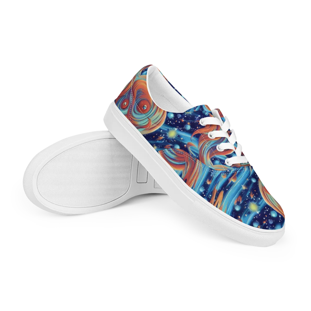 Orbit Flame on Men's Lace-Up Canvas Shoes — Right Front