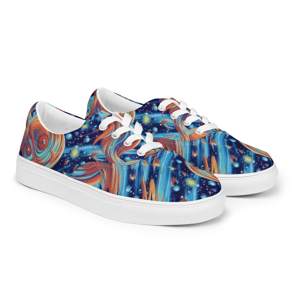Orbit Flame on Men's Lace-Up Canvas Shoes — Right Front