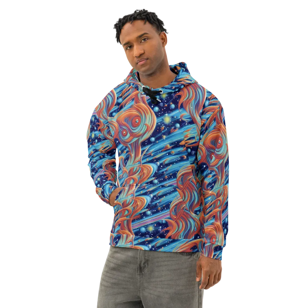 Orbit Flame on Cotton Hoodie — Left Front
