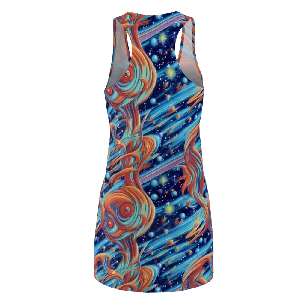 Orbit Flame on Racerback Dress — Back