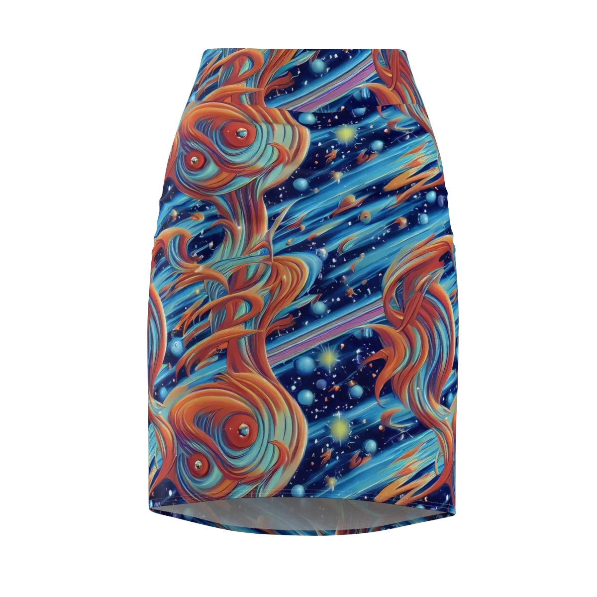 Orbit Flame on Pencil Skirt — Front
