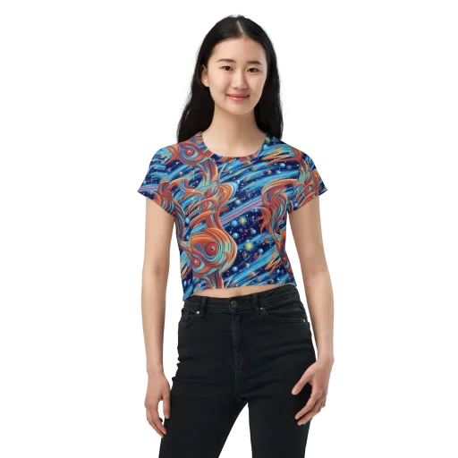 Orbit Flame on a Crop Tee