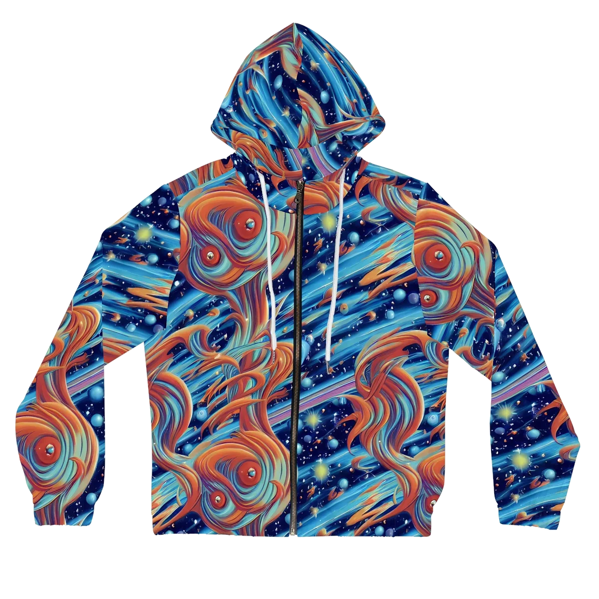 Orbit Flame on Women's Full-Zip Hoodie — Front