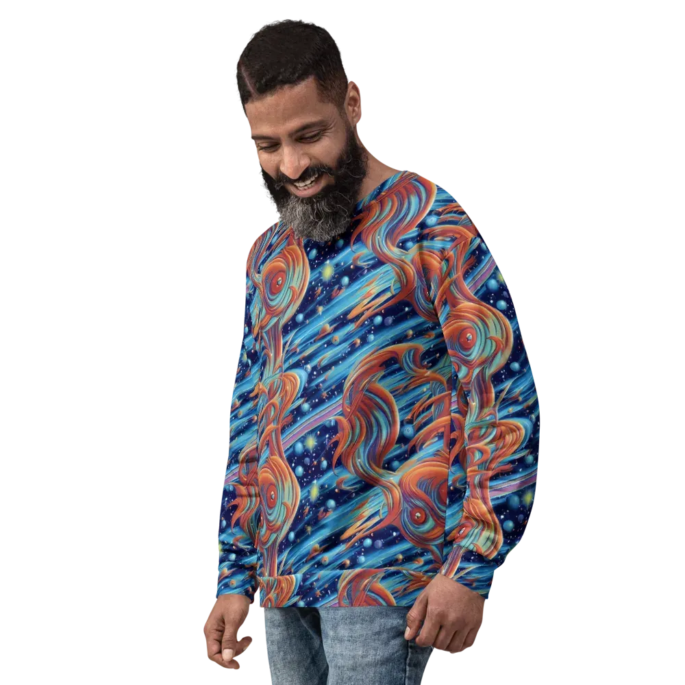 Orbit Flame on Sweatshirt — Left Front