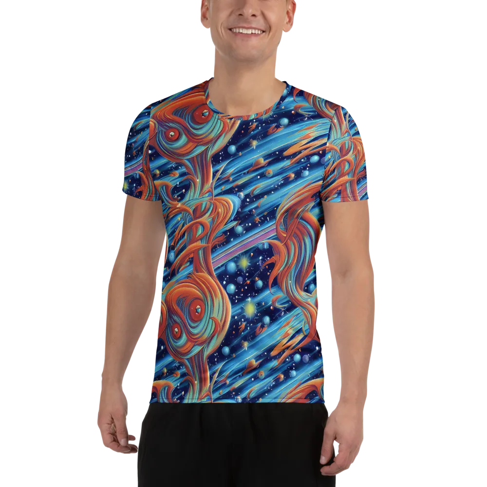 Orbit Flame on Men's Athletic T-Shirt — Front