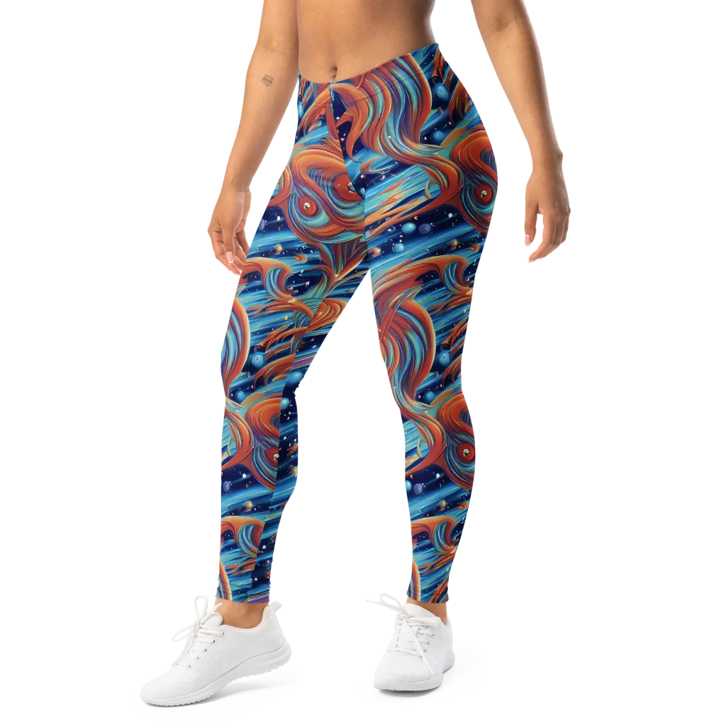 Orbit Flame on Leggings — Left Front