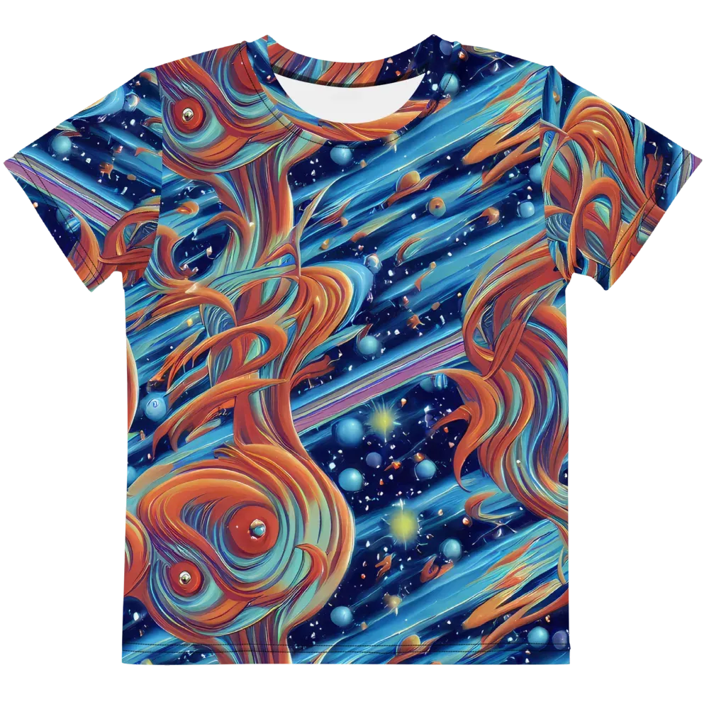Orbit Flame on Kids Crew Neck T-Shirt — Front