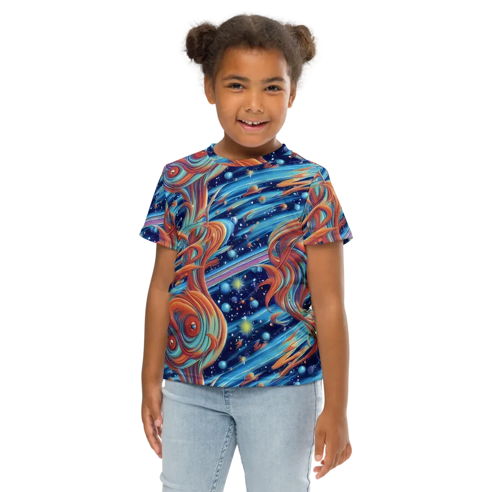 Orbit Flame on Kids Crew Neck T-Shirt — Front