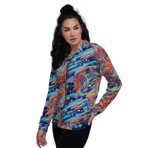 Orbit Flame on a Bomber Jacket
