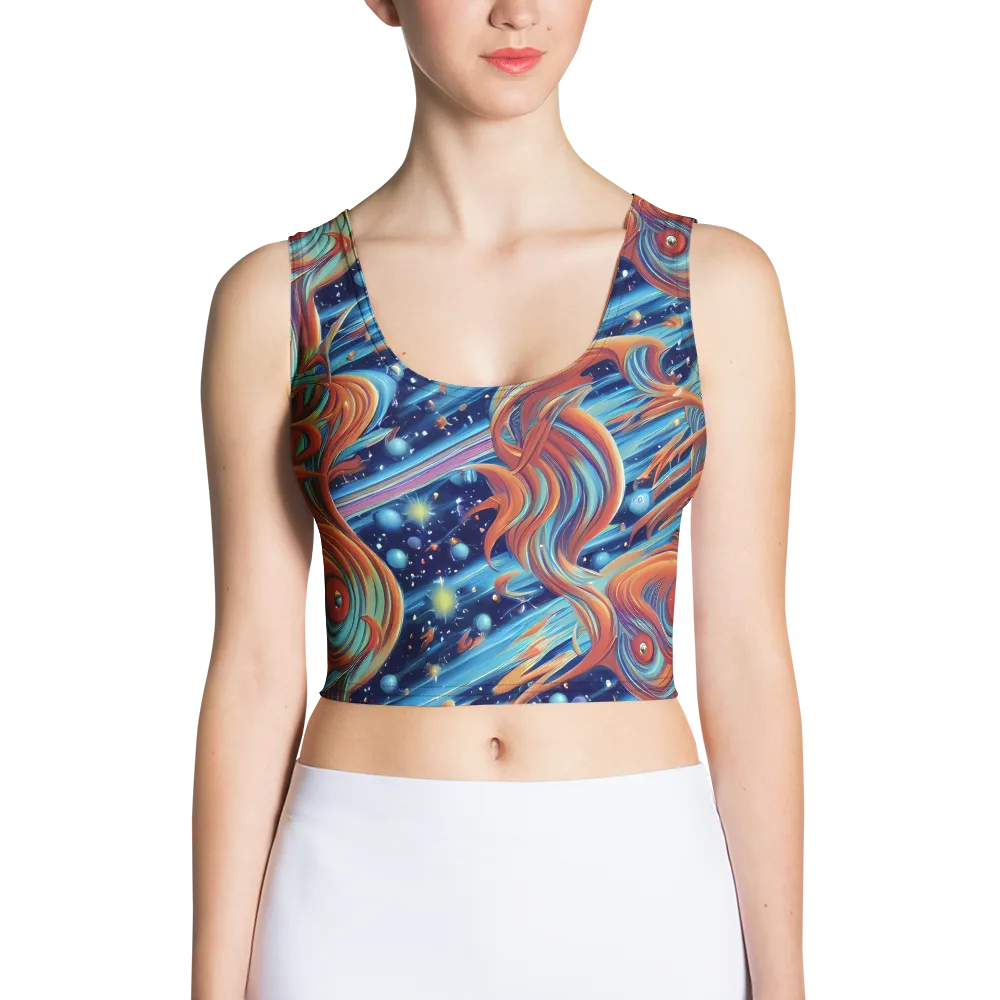 Orbit Flame on Crop Top — Front