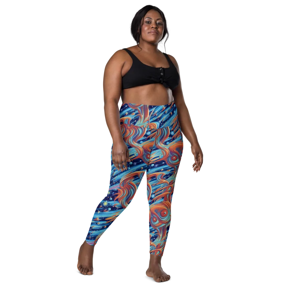 Orbit Flame on Leggings with Pockets — Front