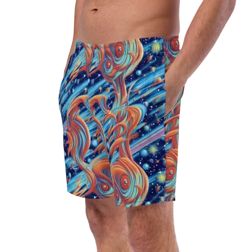 Orbit Flame on a Swim Trunks