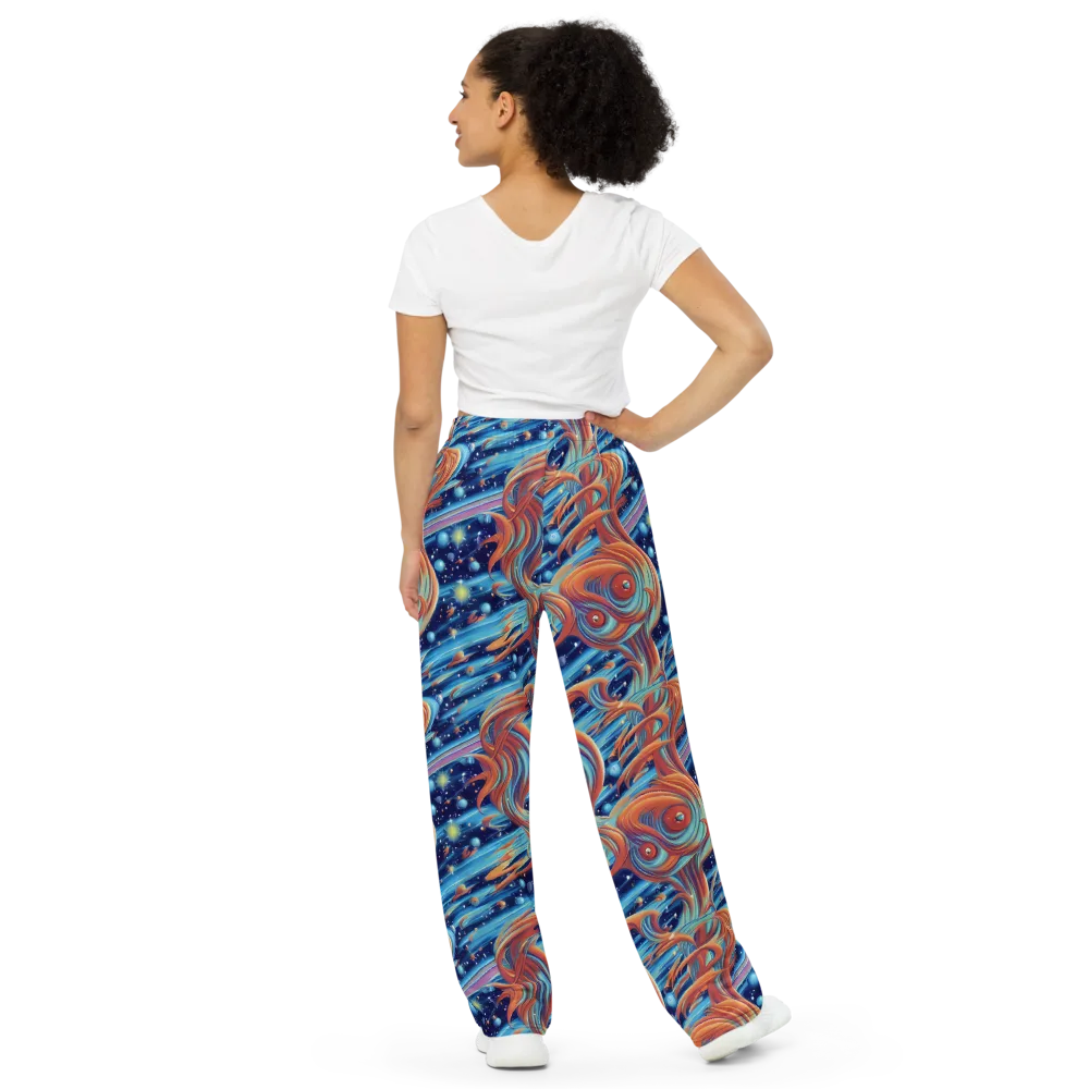 Orbit Flame on Wide-Leg Pants — Back