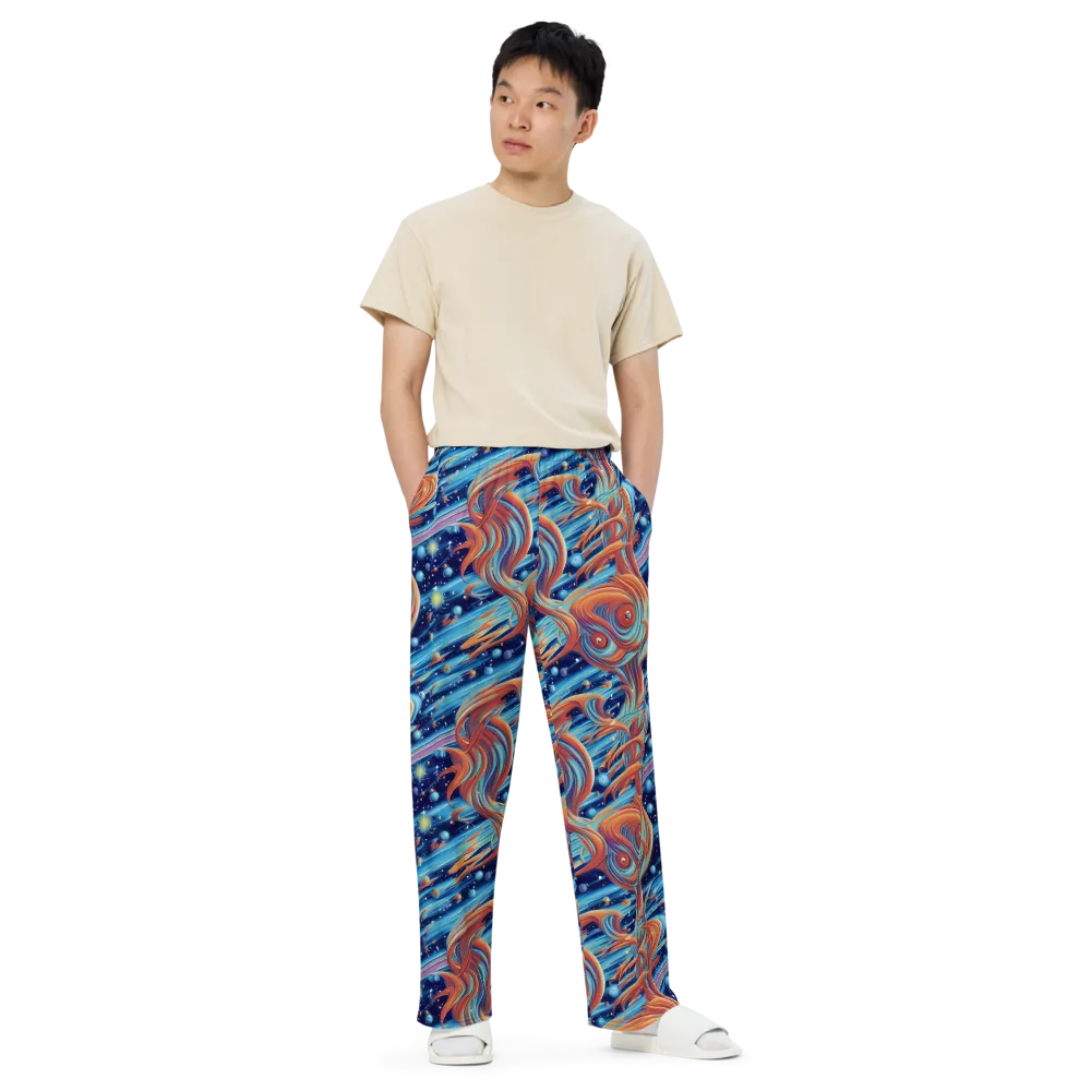 Orbit Flame on Wide-Leg Pants — Front