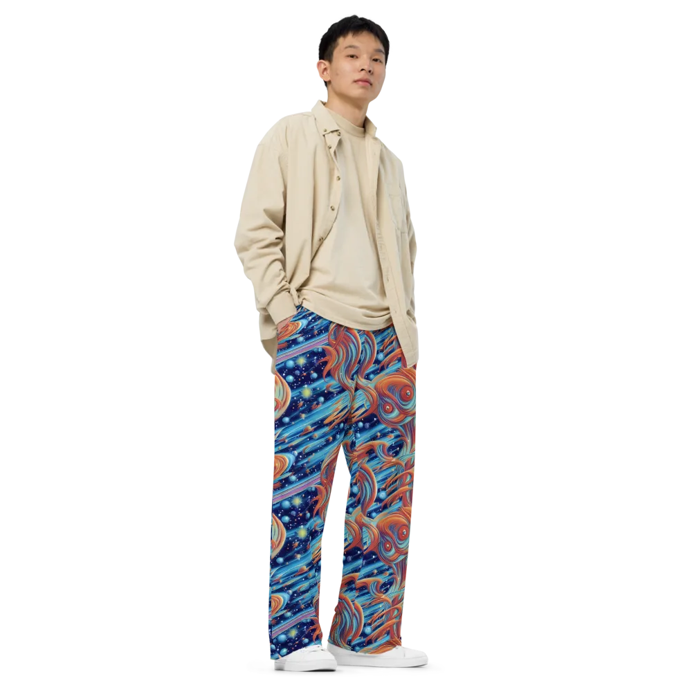 Orbit Flame on Wide-Leg Pants — Right Front