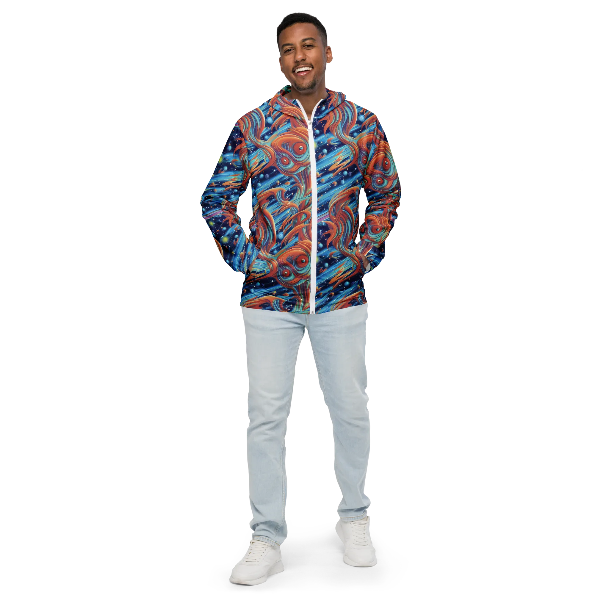 Orbit Flame on Men's Windbreaker — Front
