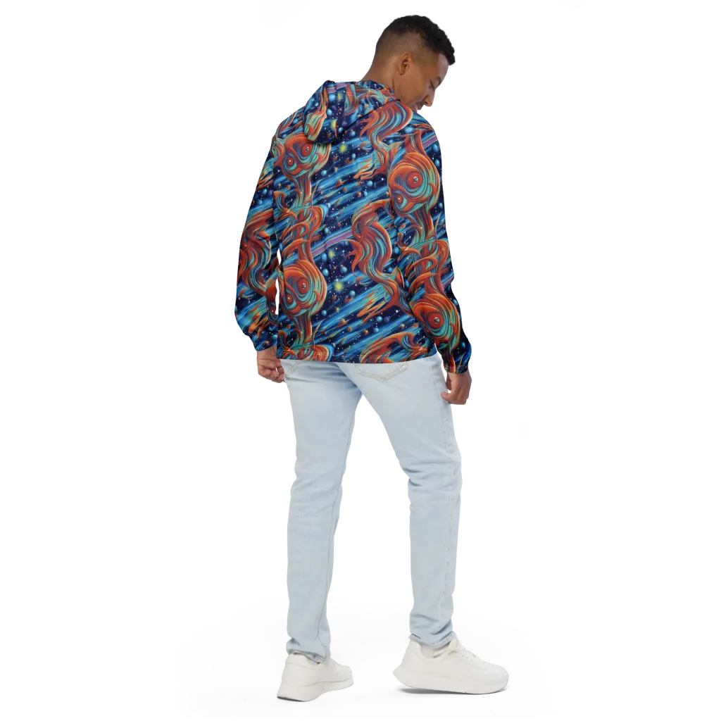 Orbit Flame on Men's Windbreaker — Back