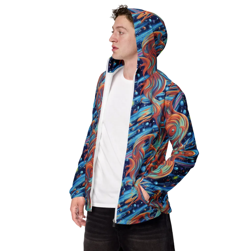 Orbit Flame on Men's Windbreaker — Left Front