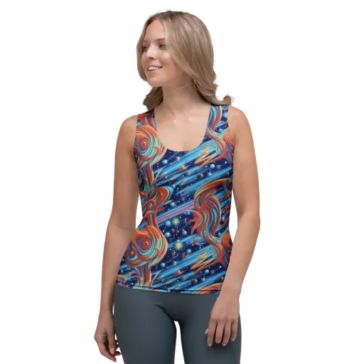 Orbit Flame on a Women's Tank Top
