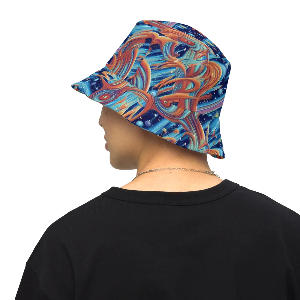 Orbit Flame on Reversible Bucket Hat — Back Inside