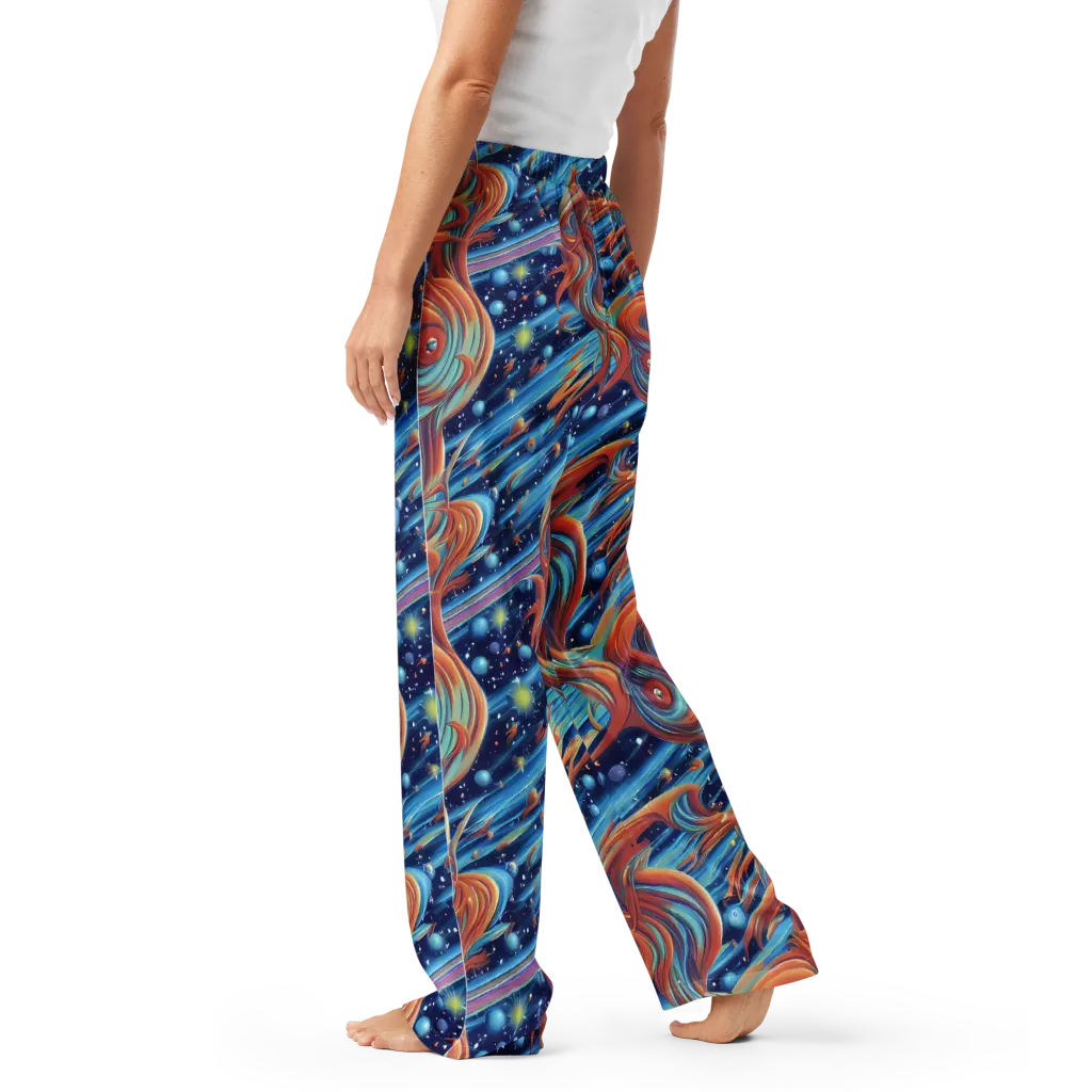 Orbit Flame on Women's Pajama Pants — Left