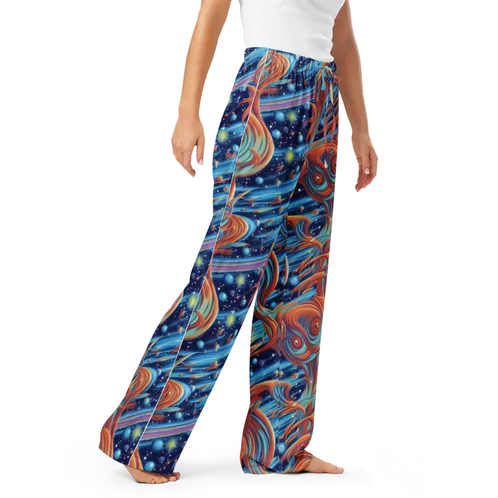 Orbit Flame on Women's Pajama Pants — Right Front