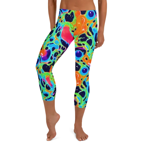 Luminous Amoeba on a Capri Leggings