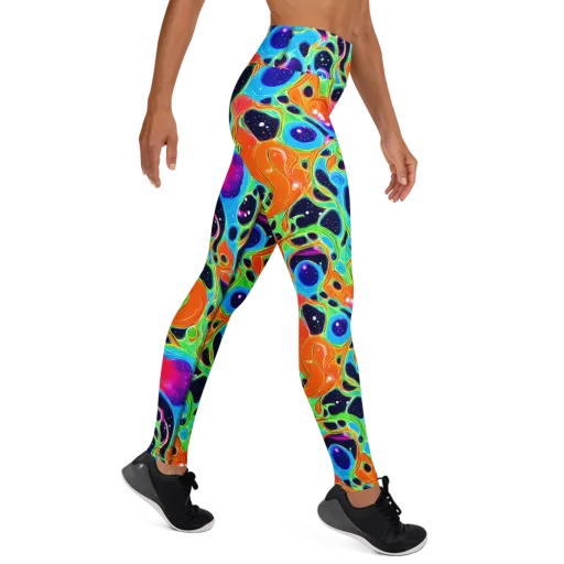 Luminous Amoeba on a Yoga Leggings