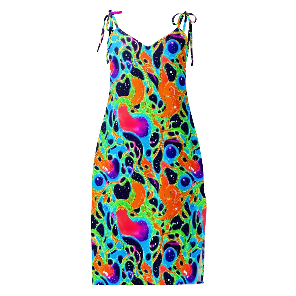Luminous Amoeba on Slip Dress — Front