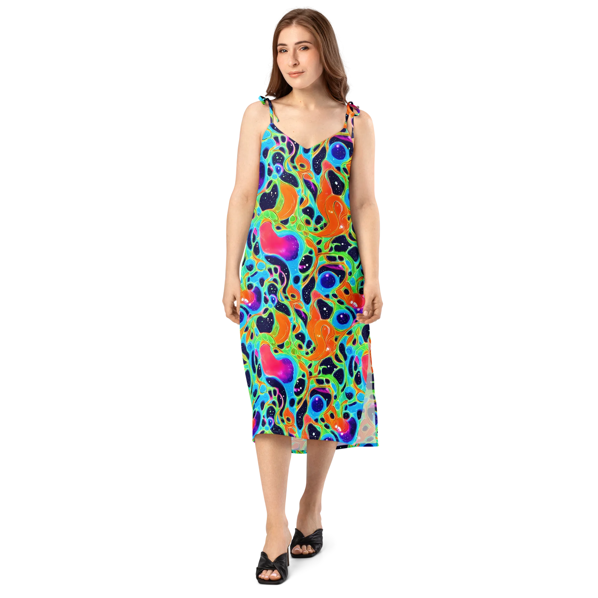 Luminous Amoeba on Slip Dress — Front