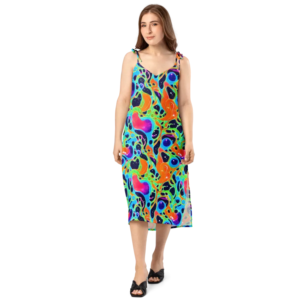 Luminous Amoeba on Slip Dress — Front